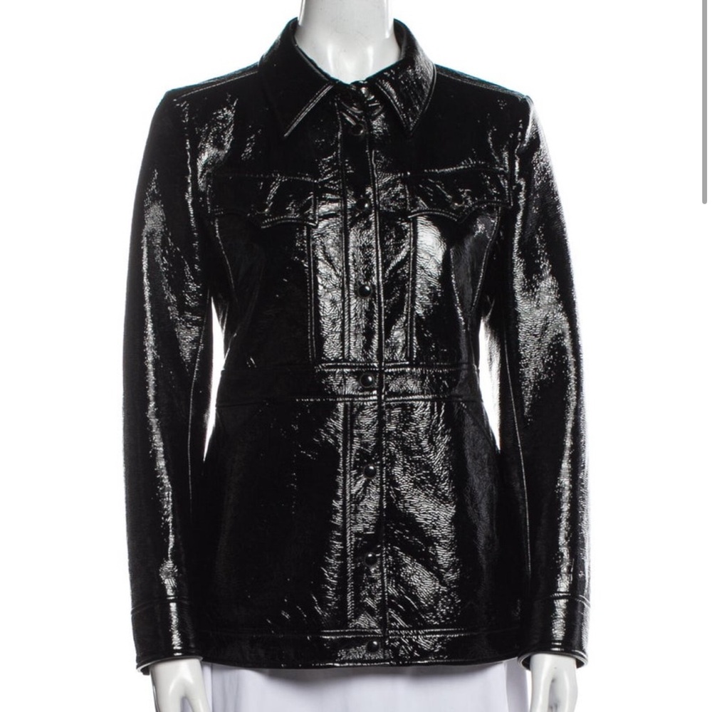 Black Coated Alexa Chung Jacket